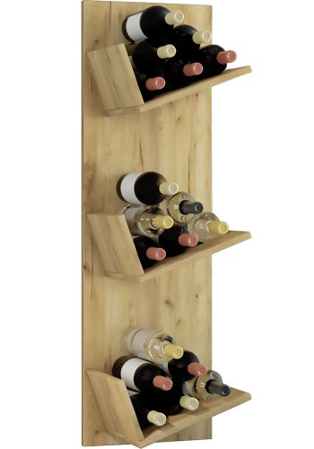 Vinosi vinstativ, med plass til 18 vinflasker - naturlig tre