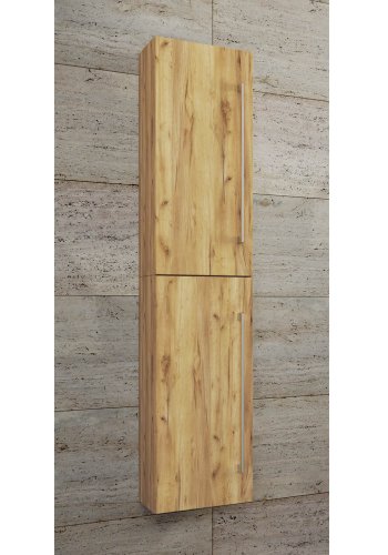 VCM NORDIC 6 Hochschrank, mit 2 Türen und 2 Einlegeböden – Naturfarbe, Melamin