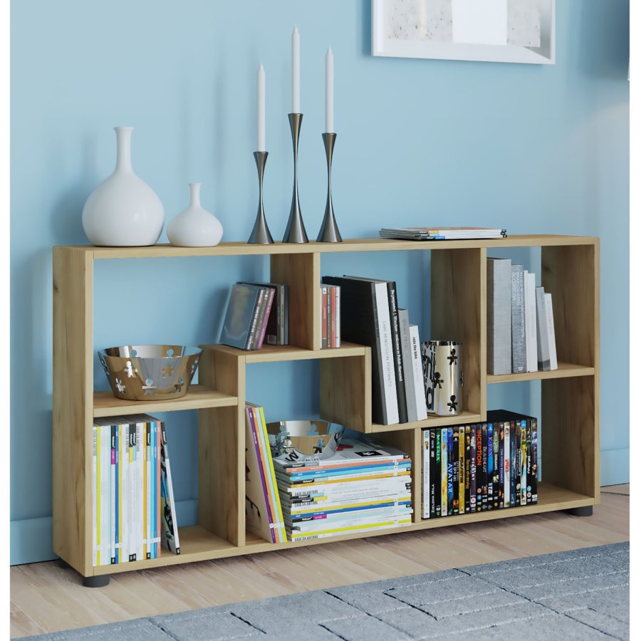 Pintal reol, m. 6 rom - naturlig tre