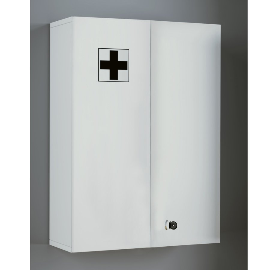 Medasa XL medisinskap, med ls i dr - hvit melamin