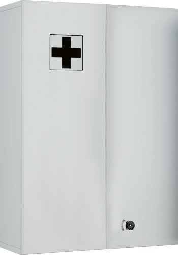 Medasa XL medisinskap, med ls i dr - hvit melamin