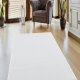 TEPPI HMFPUFY-1 gulvtppe, rektangulr - hvid polyester (60x100)