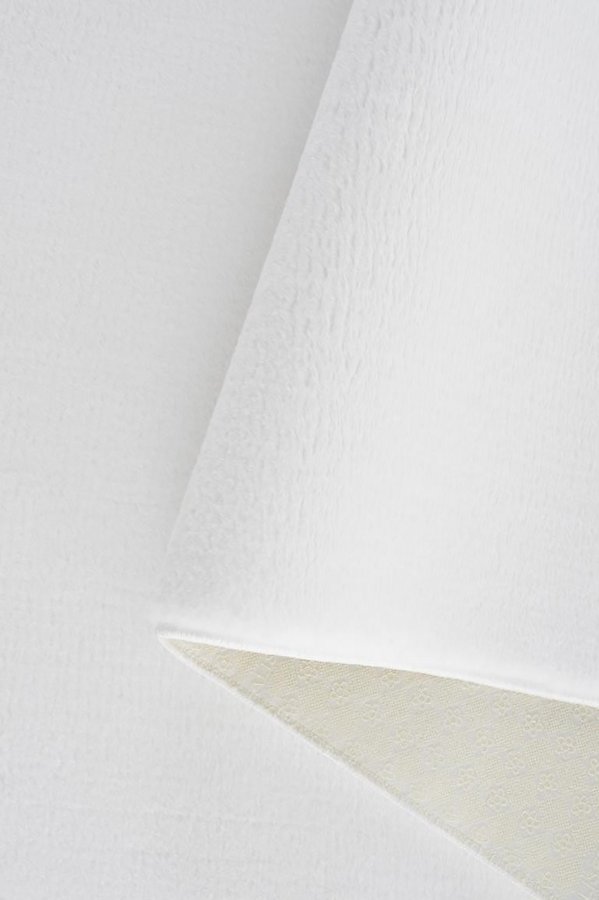 TEPPI HMFPUFY-1 gulvtppe, rektangulr - hvid polyester (60x100)