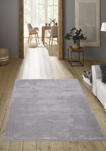 TEPPI HMFPUFY-3 gulvtppe, rektangulr - gr polyester (40x60)