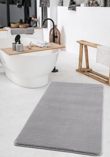 TEPPI HMFPUFY-3 teppe, rektangulrt - gr polyester (50x80)