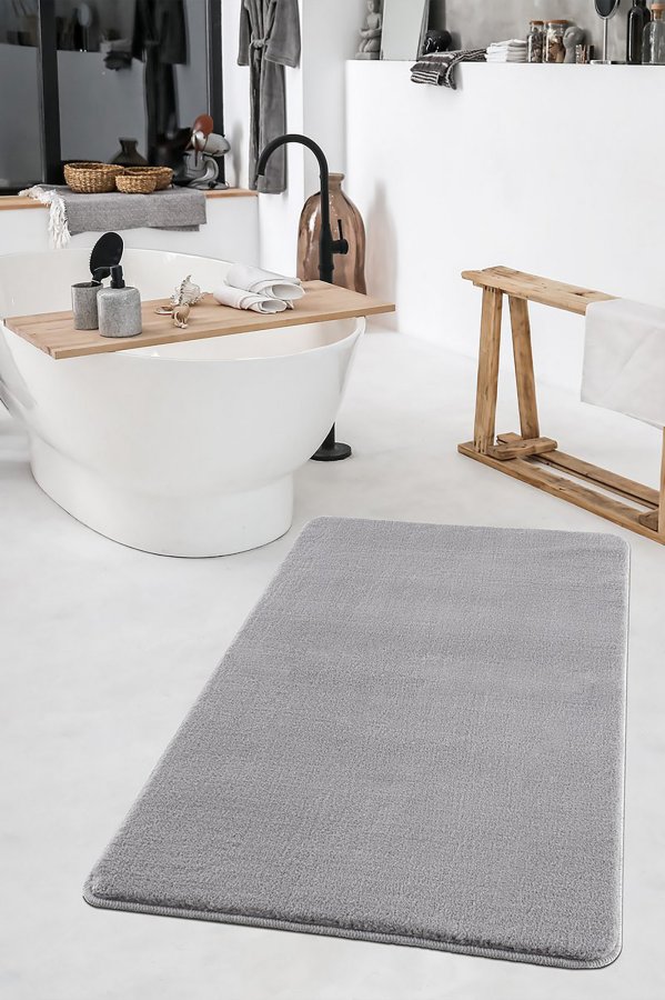 TEPPI HMFPUFY-3 teppe, rektangulrt - gr polyester (50x80)