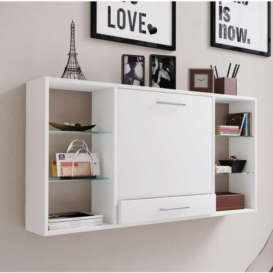 VCM NORDIC Teala skrivbord fr vgg, med hyllor - vitt tr