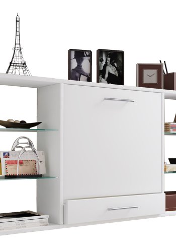 VCM NORDIC Teala skrivbord fr vgg, med hyllor - vitt tr
