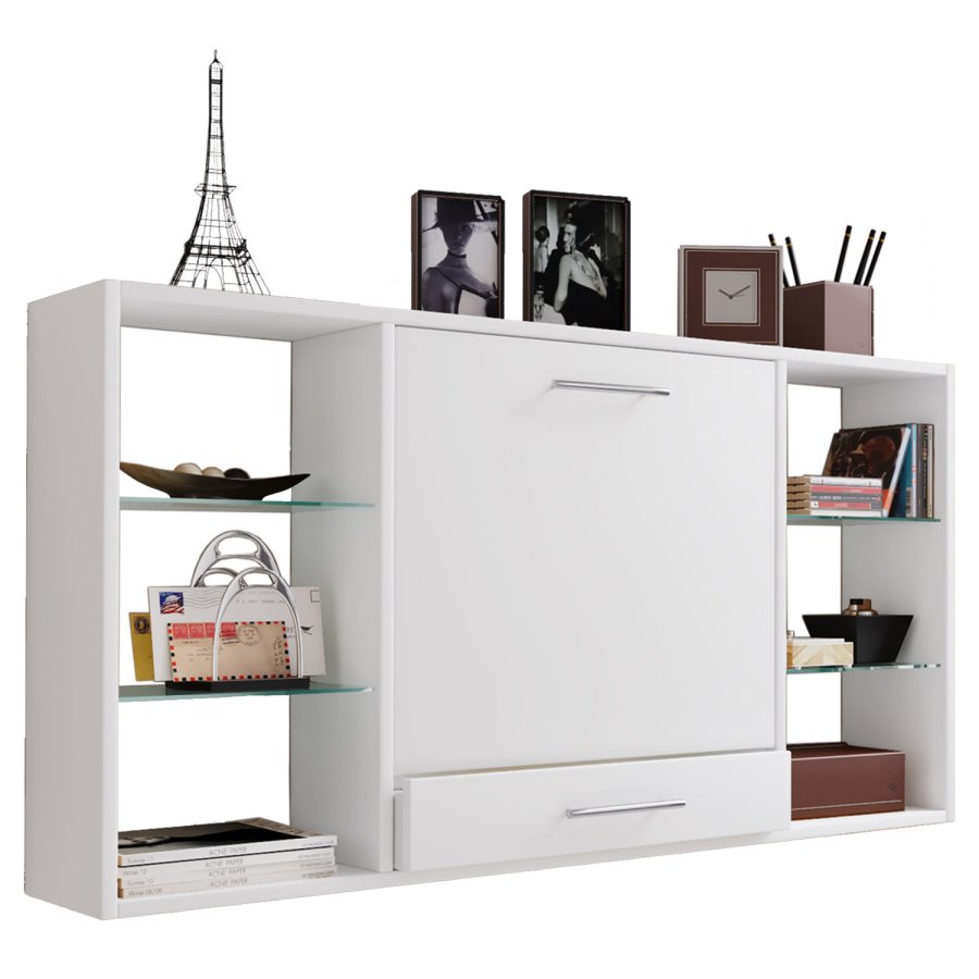 VCM NORDIC Teala skrivbord fr vgg, med hyllor - vitt tr