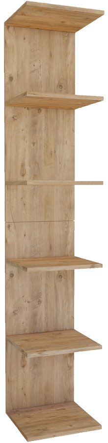 VCM NORDIC Lazas Wandregal, 5 Fächer – Naturholz