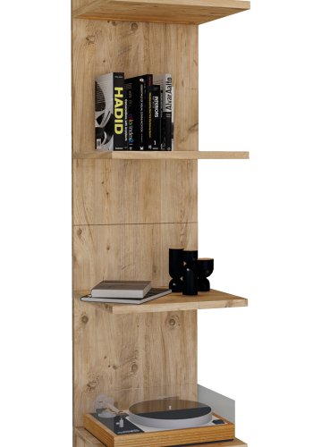 VCM NORDIC Lazas Wandregal, 5 Fächer – Naturholz