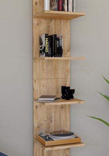 VCM NORDIC Lazas Wandregal, 5 Fächer – Naturholz