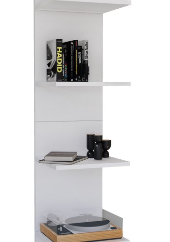 VCM NORDIC Lazas Wandregal, m. 5 Fächern - weißes Holz