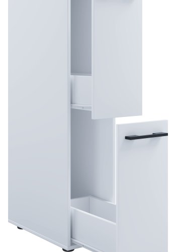 VCM NORDIC Sadilo L baderomsdeler, m. 2 skuffer - hvitt tre