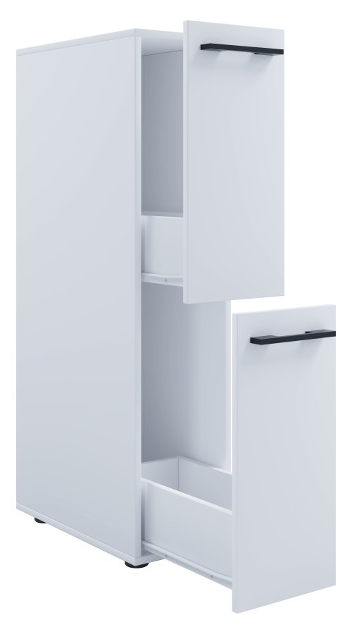 VCM NORDIC Sadilo L baderomsdeler, m. 2 skuffer - hvitt tre