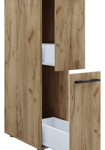 VCM NORDIC Sadilo L badeværelse rumdeler, m. 2 skuffer - natur træ