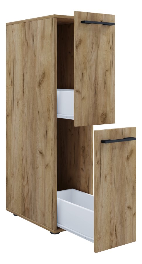 VCM NORDIC Sadilo L badeværelse rumdeler, m. 2 skuffer - natur træ