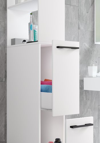 VCM NORDIC Sadilo XL baderomsdeler, m. 2 pne rom og 2 skuffer - hvitt tre