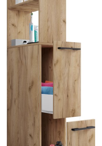 VCM NORDIC Sadilo XL baderomsdeler, m. 2 pne rom og 2 skuffer - naturlig tre