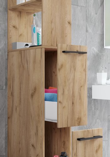 VCM NORDIC Sadilo XL baderomsdeler, m. 2 pne rom og 2 skuffer - naturlig tre