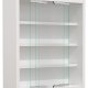 VCM NORDIC Agisa S Hängeschrank, m. 2 Schiebetüren und 3 Einlegeböden – Glas und weißes Holz