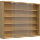 VCM NORDIC Agisa L Hängeschrank, m. 2 Schiebetüren und 4 Einlegeböden – Glas und Naturholz