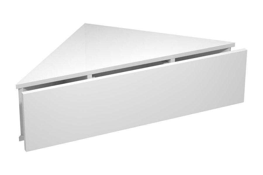 VCM NORDIC Usal S hjrne vegghylle, m. 1 skuff - hvitt tre (60x42,4)