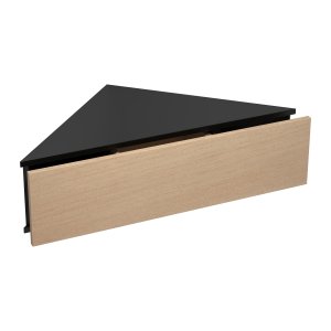 VCM NORDIC Usal S hjrne vghylde, m. 1 skuffe - natur og sort tr (60x42,4)