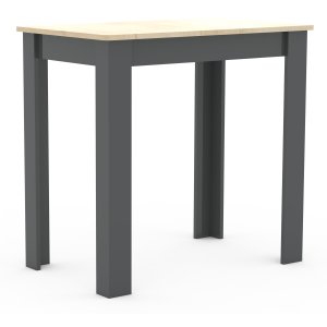 VCM NORDIC Esal 80 spisebord, rektangulr - natur og antracitgr tr (80x50)