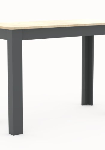 VCM NORDIC Esal 110 Esstisch, rechteckig - Naturholz und Anthrazitgrau (110x50)