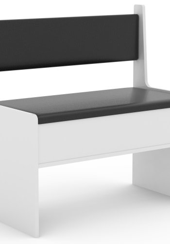 VCM NORDIC Esal 80 Eckbank, mit Rückenlehne und Stauraum - Holz weiß (80x42)