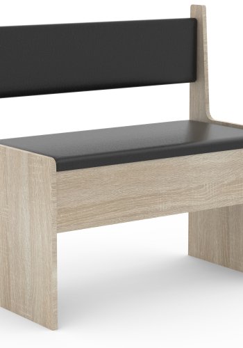 VCM NORDIC Esal 80 Eckbank, mit Rückenlehne und Stauraum - Naturholz (80x42)