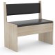 VCM NORDIC Esal 80 Eckbank, mit Rückenlehne und Stauraum - Naturholz (80x42)