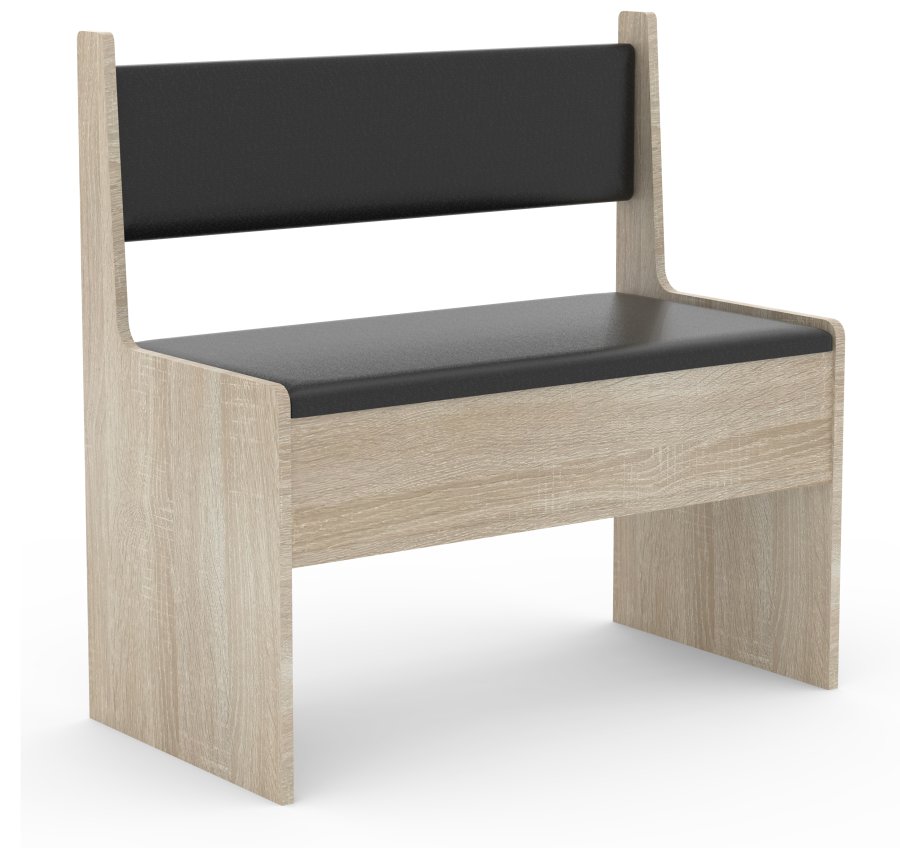 VCM NORDIC Esal 80 Eckbank, mit Rückenlehne und Stauraum - Naturholz (80x42)