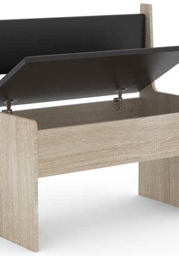 VCM NORDIC Esal 80 Eckbank, mit Rückenlehne und Stauraum - Naturholz (80x42)