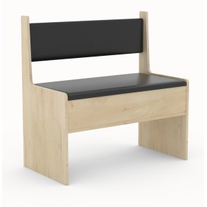 VCM NORDIC Esal 80 hjrnebnk, m. rygln og opbevaring - natur tr (80x42)
