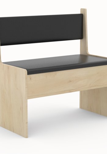 VCM NORDIC Esal 80 Eckbank, mit Rückenlehne und Stauraum - Naturholz (80x42)