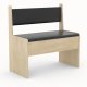 VCM NORDIC Esal 80 Eckbank, mit Rückenlehne und Stauraum - Naturholz (80x42)