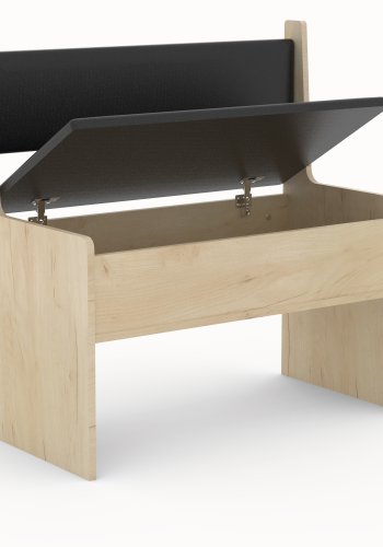 VCM NORDIC Esal 80 Eckbank, mit Rückenlehne und Stauraum - Naturholz (80x42)