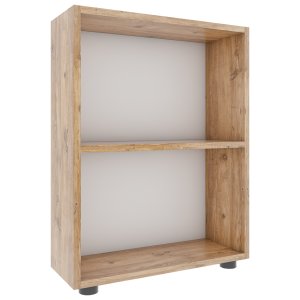 VCM NORDIC Bulas 2-rum reol, m. 1 hylde - hvid og natur tr