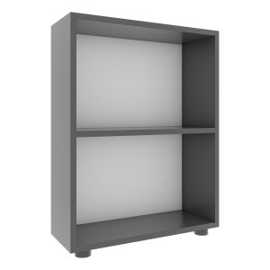 VCM NORDIC Bulas 2-rum reol, m. 1 hylde - hvid og antracitgr tr(H:72cm x55cm x 20cm)