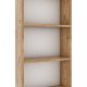 VCM NORDIC Bulas 3-Fächer-Bücherregal mit 2 Regalböden – Weiß und Naturholz (H: 108 cm x 56 cm x 20 cm)