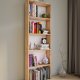 VCM NORDIC Bulas Bücherregal mit 5 Fächern, mit 4 Regalböden – Weiß und Naturholz (H: 169 cm x 56 cm x 20 cm)