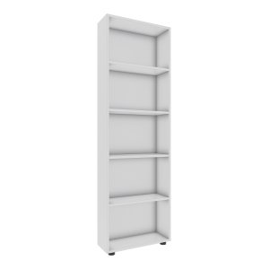 VCM NORDIC Bulas 5-rum reol, m. 4 hylder - hvid tr(H:169cm x56cm x 20cm)