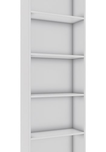 VCM NORDIC Bulas Bcherregal mit 5 Fchern, mit 4 Regalbden  weies Holz (H: 169 cm x 56 cm x 20 cm)