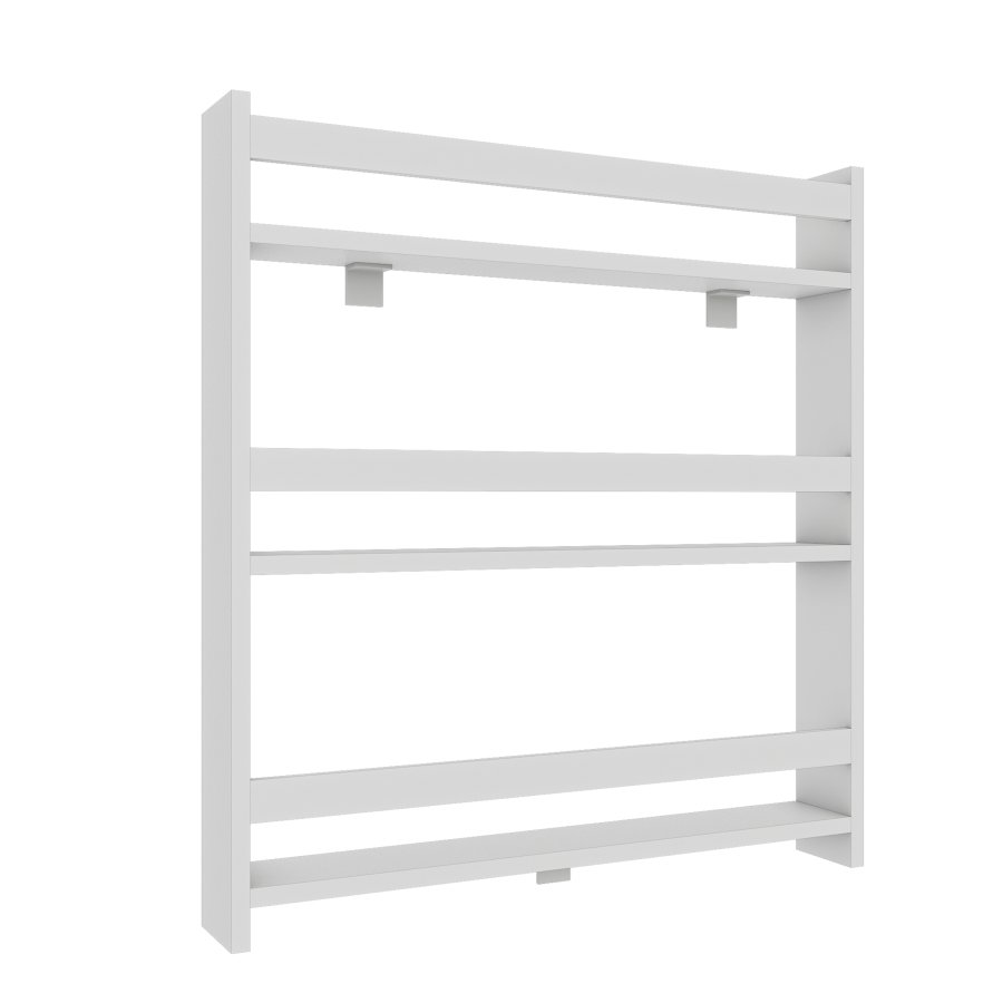 VCM NORDIC Kidos Wandregal für Kinder, mit 3 offenen Fächern - Holz weiß