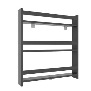 VCM NORDIC Kidos vghylde til brn, m. 3 bne rum - antracitgr tr
