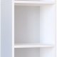 VCM NORDIC Dilos L Bücherregal, mit 4 Regalböden – weißes Holz (H: 183 cm x 38 cm x 30 cm)