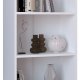 VCM NORDIC Dilos M Bücherregal, mit 2 Regalen – weißes Holz (H: 114 cm x 56 cm x 30 cm)