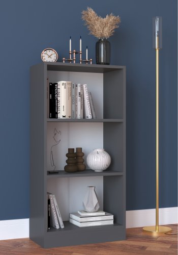   VCM Nordic VCM NORDIC Dilos M reol, m. 2 hyllplan - vit och antracitgr trä